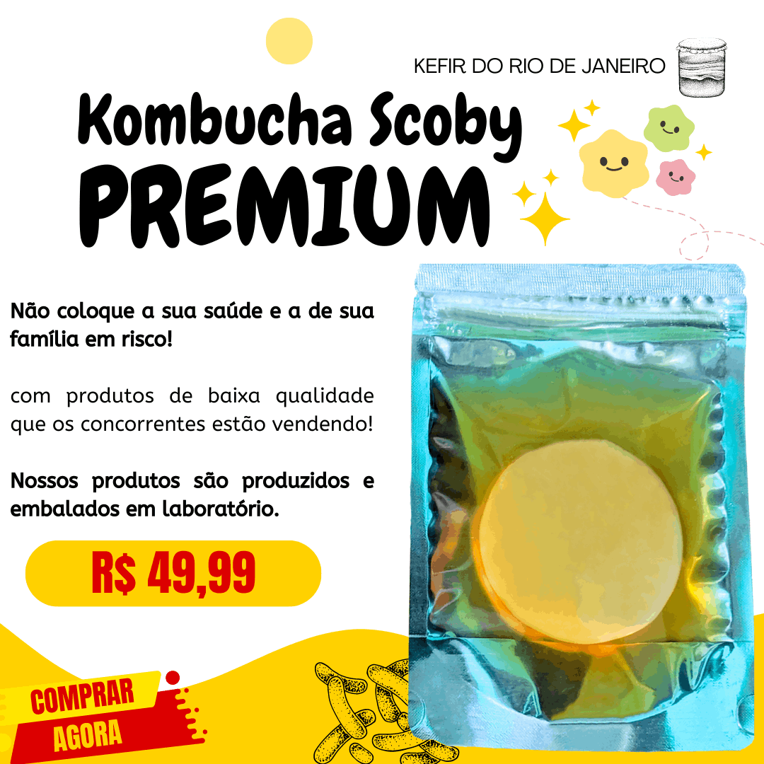 Kefir do Rio de Janeiro Kombucha Scoby Premium White Labs Kefir de